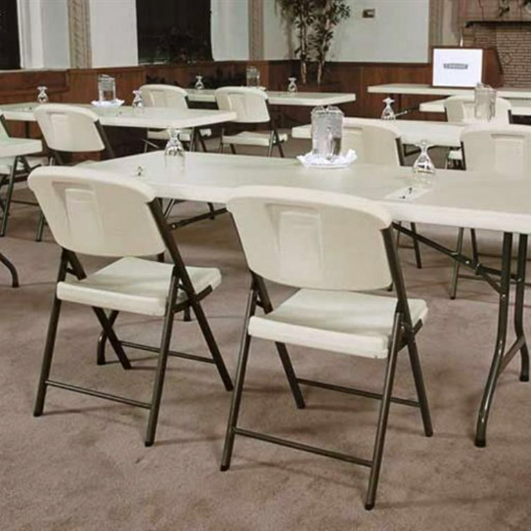Lifetime Folding Chair Indoor Outdoor Commercial Black 4 Pack