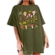 thumbnail image 1 of Camisetas de Manga Corta para las Mujeres Impresión Floral Cuello Redondo Gota Hombro Manga Superior Moda Casual Verano Camisetas de Manga Corta para las Mujeres, 1 of 7