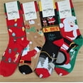thumbnail image 3 of Calcetines navideños Happy Socks, calcetines populares para mujer hasta media pantorrilla, calcetines de algodón HS de moda, 3 of 6