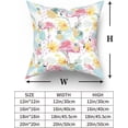 thumbnail image 6 of Pink Flamingo Throw Pillow Covers Set of 2 Square Pillow Cases Home Decorative Pillowcase or Bed Couch Sofa Living Room 18 x 18 inch, 6 of 6