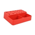 thumbnail image 4 of Organizador de brochas de maquillaje, caja de almacenamiento multifuncional para brochas de maquillaje con 21 ranuras Rojo, 4 of 9
