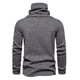 thumbnail image 4 of Blusa y camisas de cuello alto de manga larga para hombre, suéter informal liso de cuello alto de manga larga, blusa para hombre, 4 of 6