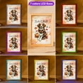 thumbnail image 3 of Hello Fall Brittany Spaniel Scarf Welcome Autumn with Leaves Pumpkins Acrylic Plaque with Wood Photo Frame Box Brittany Dog Lover Gifts Idea Light Box - 00011, 3 of 5