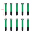 thumbnail image 1 of 10Pcs Reusable Hook Loop Nylon Straps Reverse Colored Fastening Tape Self Adhesive Cable Ties Wrap Bundle Fixed Ties T-Shaped green 20x2cm, 1 of 6
