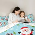 thumbnail image 5 of Manfei Lovely Penguin King Size Comforter Sets,Father Christmas Bedding Comforter Set,Cartoon Reindeer Bear Bedding Set For Children,Luxury Bedroom Decor Reversible,3pcs, 5 of 8