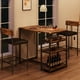 thumbnail image 1 of Historyli Juego de mesa de comedor 1+2,mesa de cocina con 2 sillas de bar tapizadas rojas,3 estantes grandes,juego de mesa de bar para espacios pequeños,apartamento,estudio,desayuno,estilo retro., 1 of 8