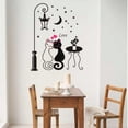 thumbnail image 3 of Parejas lindas Gatos Dibujos animados Etiqueta de la pared Niños Decoración de la habitación de los niños Leyfeng pegatina de pared, 3 of 7