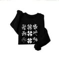 thumbnail image 4 of LEKWK Sweatshirts for Women Vintage Sketch Crew Neck Long Sleeve Graphic Tees White Grid Shamrock Print St Patricks Day Holiday Pullover, 4 of 5