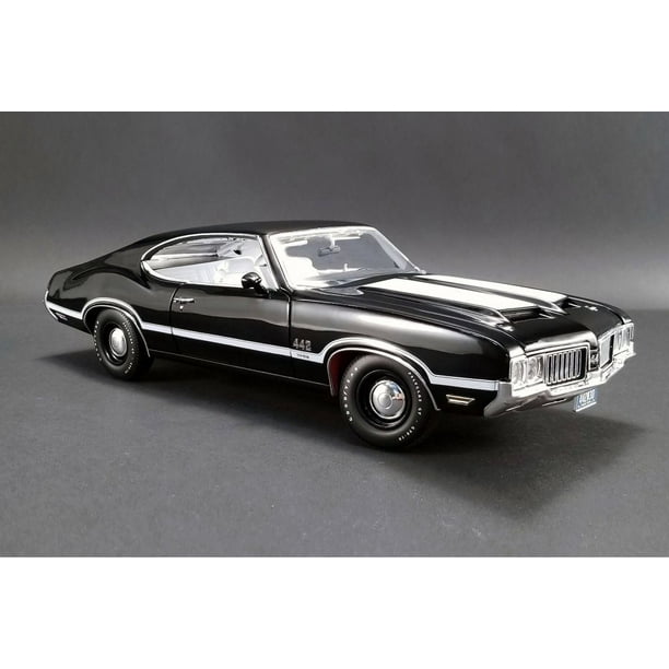 1970 Oldsmobile 442 W 30 Hard Top Ebony Black Acme 1 18 Scale Diecast Model Toy Car Walmart Com