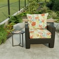 thumbnail image 2 of Jordan Manufacturing 46.5" x 24" Valeda Breeze Multicolor Floral Rectangular Outdoor Deep Seating Chair Seat and Back Cushion with Welt, 2 of 10