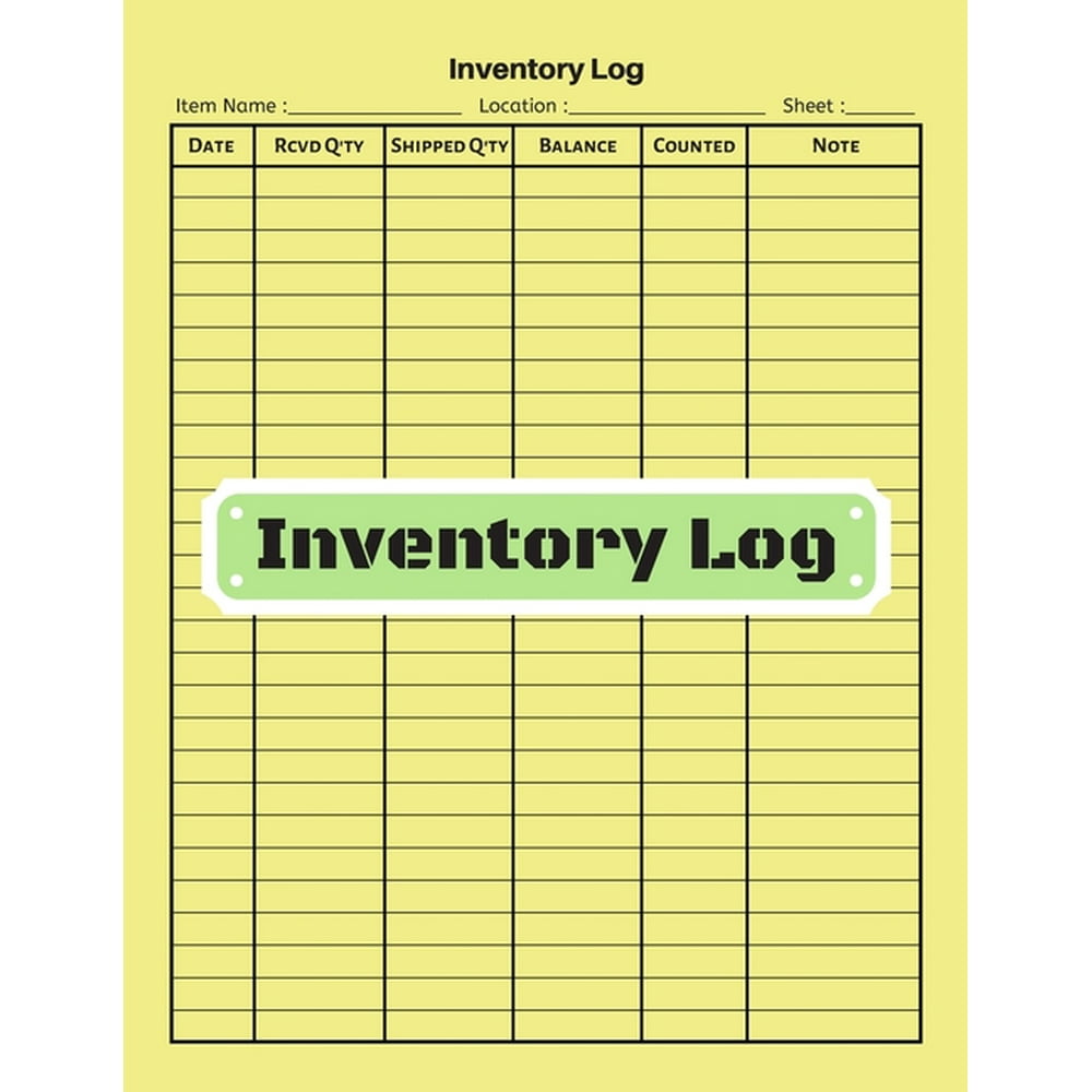 Inventory Log : V.17 - Inventory Tracking Book, Inventory Management 