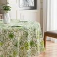 thumbnail image 3 of St Patricks Day Green Shamrock Tablecloth Round Washable Table Covers for Indoor Outdoor Dining Table Home Party Decorations 60x60 Inch, 3 of 6