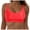 Red, variant on Womens High Waisted Bikini Sets Sporty Crop Top Color Block Swimwear Bandeau Scoop Neck Vintage Two Piece Bathing Suits