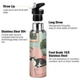 thumbnail image 3 of Yayeee 33oz Insulated Water Bottle Double Wall Stainless Steel with Flip Straw Lid, Pink Sleeping Cat, 3 of 7