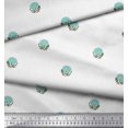 thumbnail image 3 of Soimoi Poly Georgette Fabric Leaves & Floral Block Print Fabric by Yard 52 Inch Wide, 3 of 3
