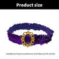 thumbnail image 3 of Rhinestones Elastic Hair Bands Shimmering Sequins Headbands For Women Cosplay Accesories Adjustable Hair Decoration, 3 of 8