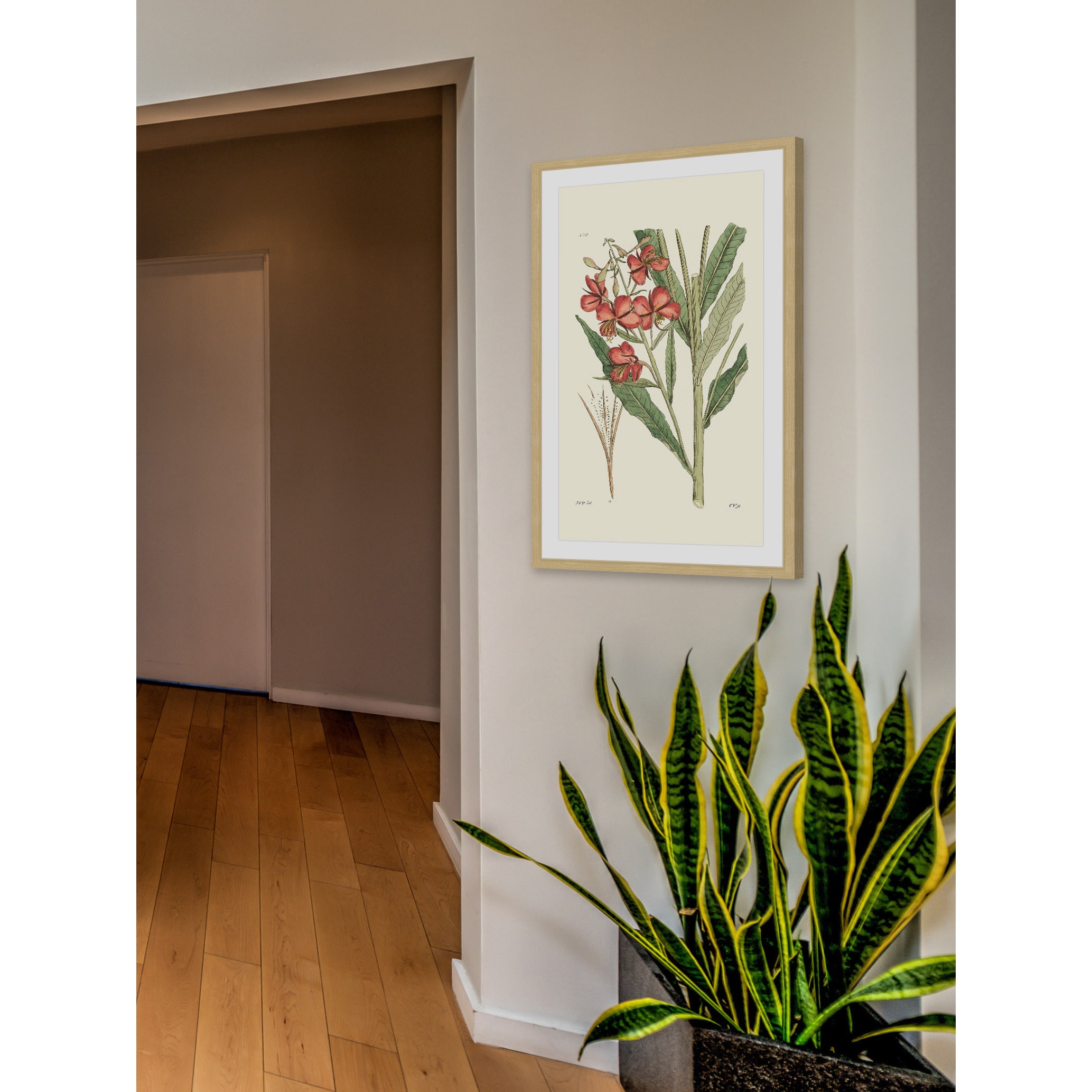 "Antique Floral III" Framed Painting Print