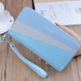 thumbnail image 5 of Cartera con doble cremallera para mujer, cartera de cuero PU para teléfono, regalo grande, 5 of 5