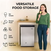 Whynter Compact Upright Convertible Fridge/Freezer with Lock, 3.1 Cu. Ft., Energy Star, Stainless Steel (CUF-301SS)