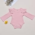 thumbnail image 2 of Gubotare Baby Girl Bodysuit Baby Girl Outfit Plaid Bubble Bodysuit Bodysuit Embroidery Jumpsuit Cute Fall Winter Clothes 0 3 6 9 12 18 24 Months (Pink,3-6 Months), 2 of 5