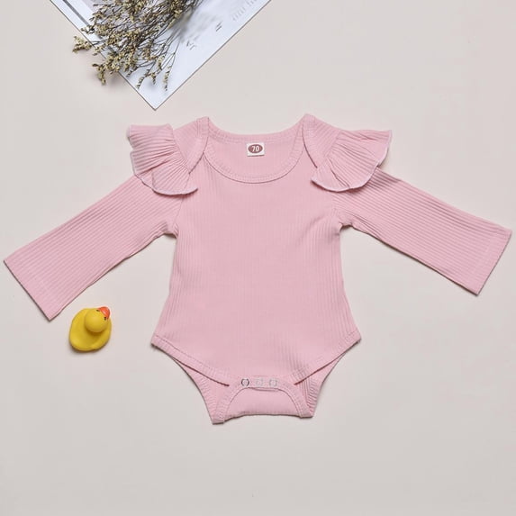 Akiihool Girl Baby Clothes Baby-girls Long Sleeve Variety Bodysuits Winter Outfits Casual Pink,3-6 Months