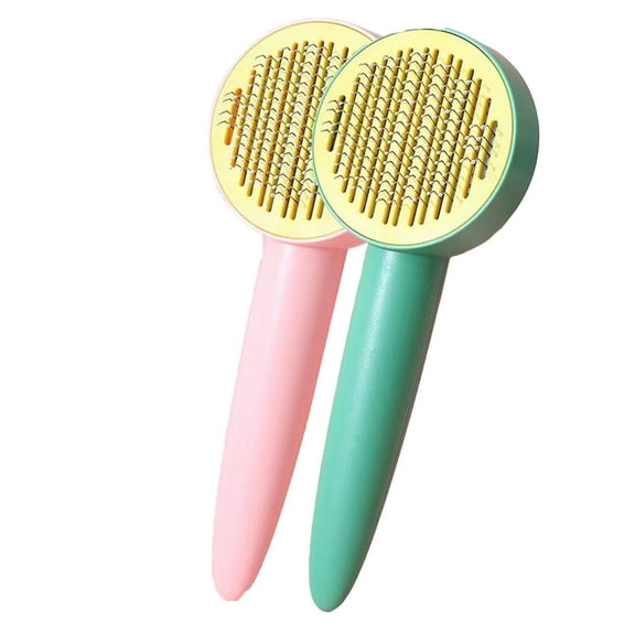ACDANC 2Pcs Cat Brush Lightweight Cat Brush for Shedding Rounded Anti-Static Cat Grooming Supplies,Green White