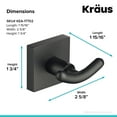 thumbnail image 2 of Kraus Bathroom Double Towel Hooks, Matte Black, 2 of 8