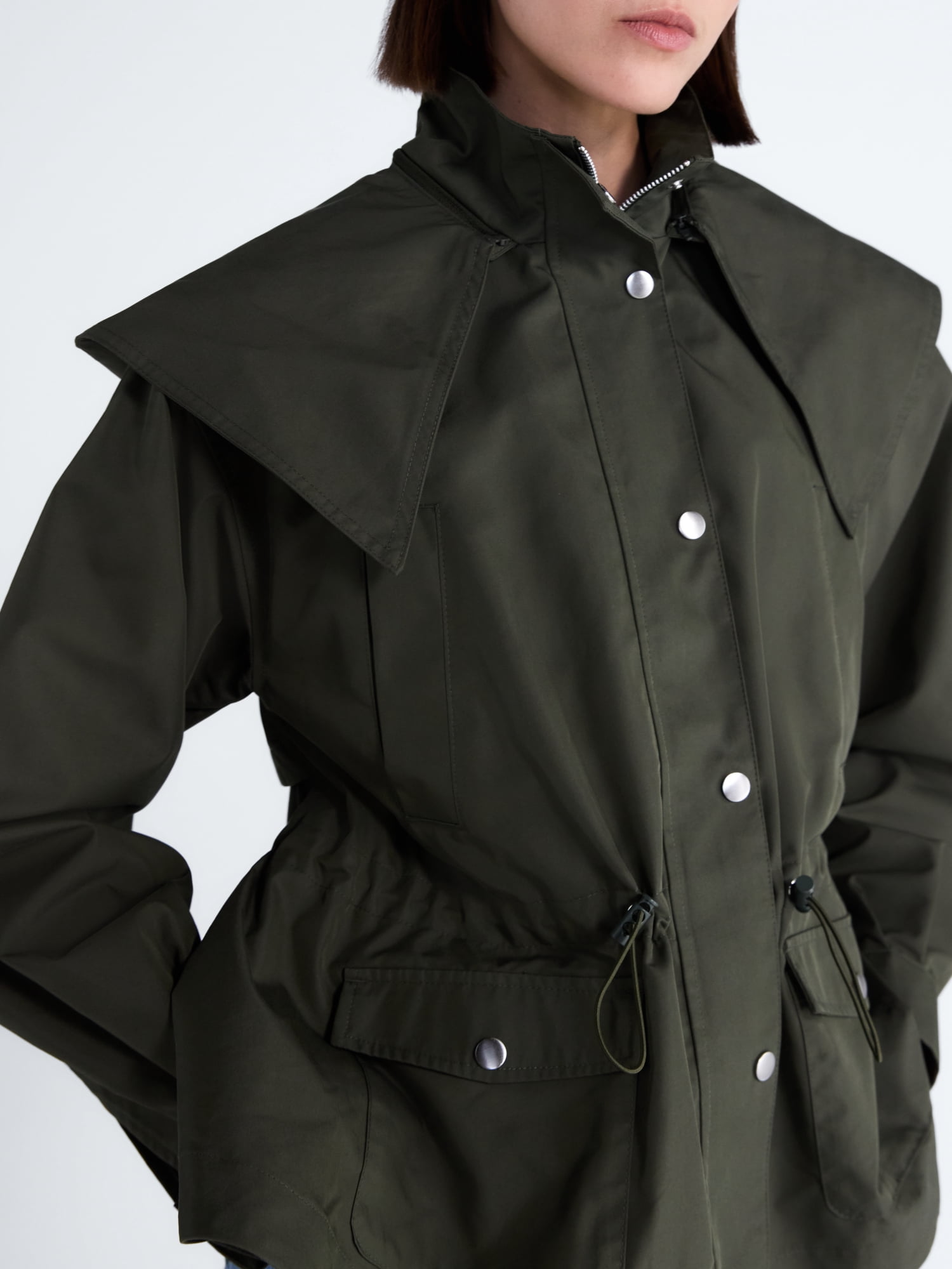 Free Assembly Women's and Women's Plus Cinched Utility Jacket with Hood, Sizes XS-4X