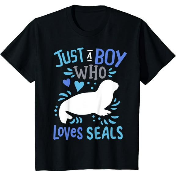 Kids Seal Just A Boy Who Loves Seals Gift T-Shirt