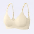 thumbnail image 2 of Feancey No Underwire Bras for Women Seamless Push Up Bra Adjustable Straps Yoga Sports Brassieres Solid Color Everyday Bralette Yellow L, 2 of 8