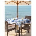 thumbnail image 2 of Outdoor Tablecloth with Umbrella Hole and Zipper, Valentine's Day Square Table Cloth 54x54 Inch Waterproof Tablecloth, Blue Love Heart Romantic Me You Picnic Table Cover for Patio Camping, 2 of 7
