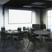 Regency Kee 42 in. Medium Round Breakroom Table- Grey Top, Black Folding Legs