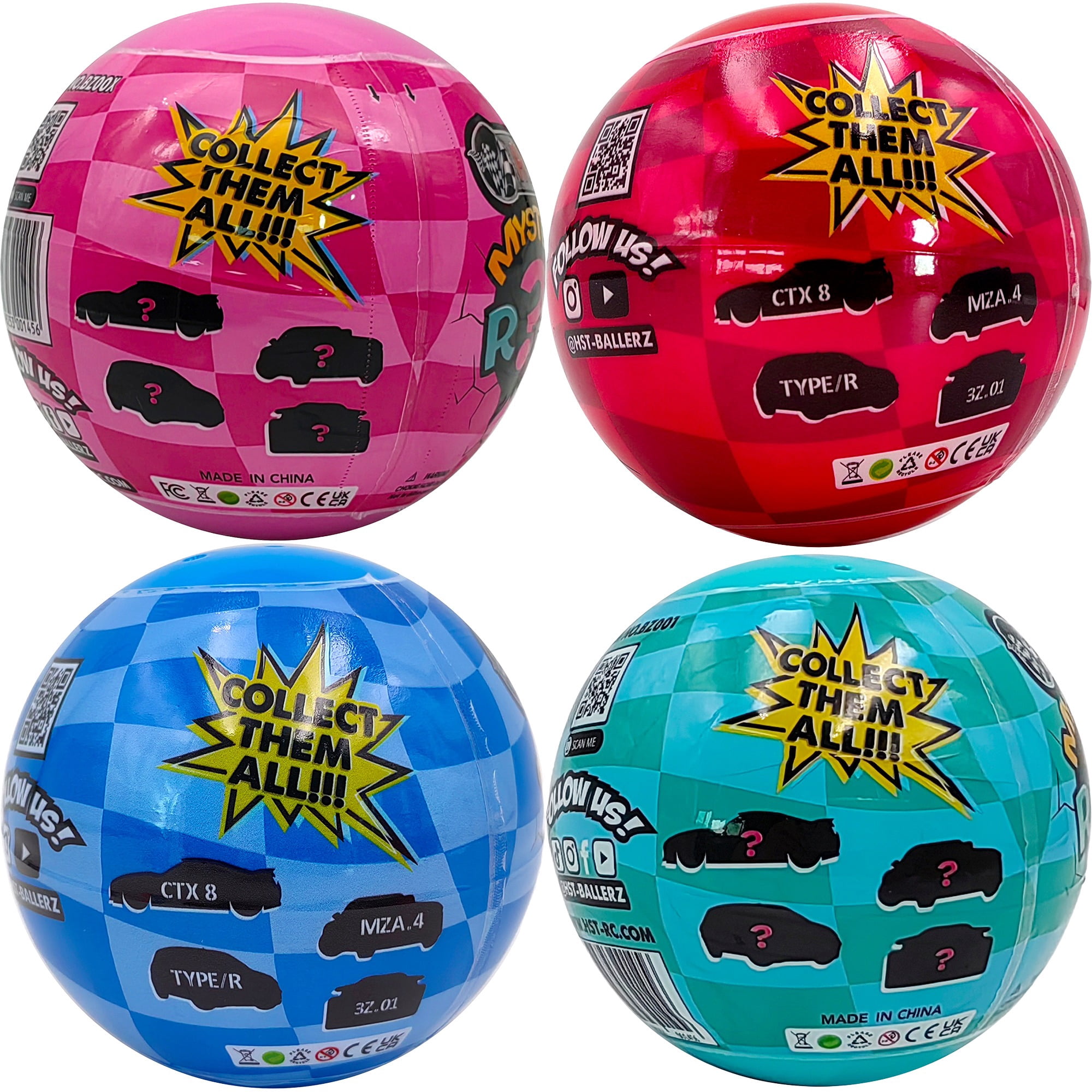 HST: Mystery BallerZ - R/C Surprise Vehicle Ball - Collectible Remote Conrolled Vehicle in Each Ball, 36 Randomly Assorted Styles, Color & Style Vary