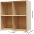 thumbnail image 4 of Solid Wood Bookcase 10-Cube Shelf, Convertible Vertical/Horizontal Storage Unit, Modern Farmhouse Bookcase with Mortise Tenon Joints, Natural Wood Color (10-Cube), 4 of 10