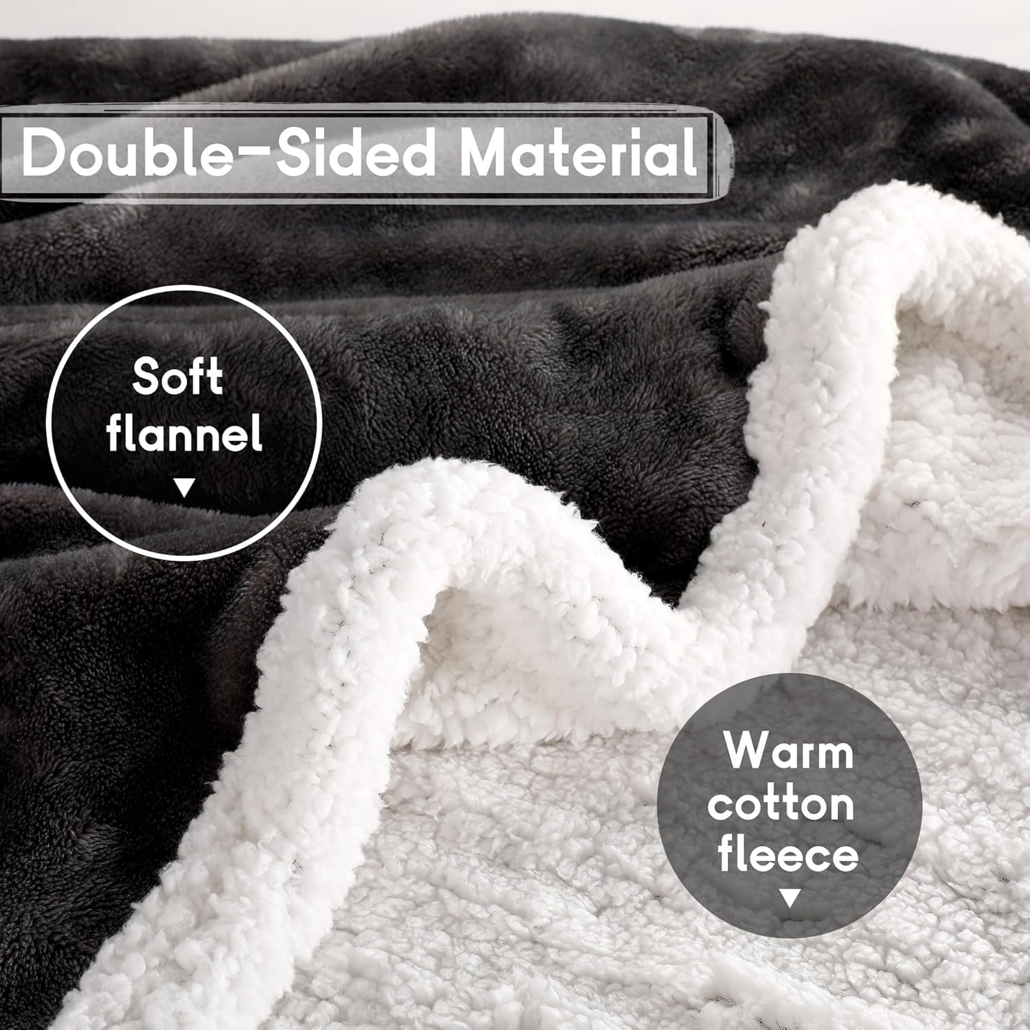 Heated Blanket Electric Blanket Full Size 72''x84'', Soft Flannel Heating Blanket with 1-10 Hour Auto Off - 6 Heat Settings - Machine Washable - Dark Grey