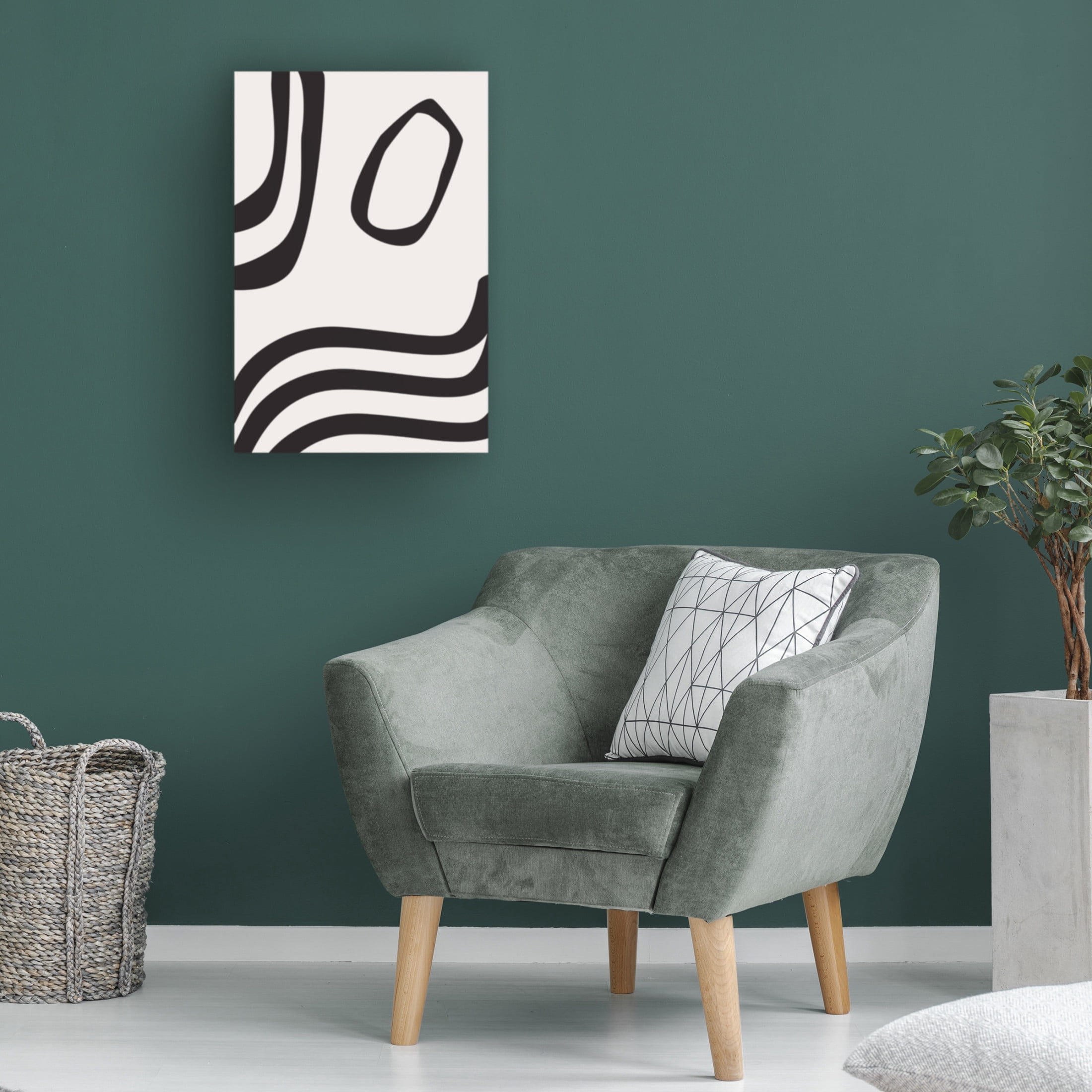 Trademark Fine Art Sally Ann Moss Black Curves Canvas Wall Art