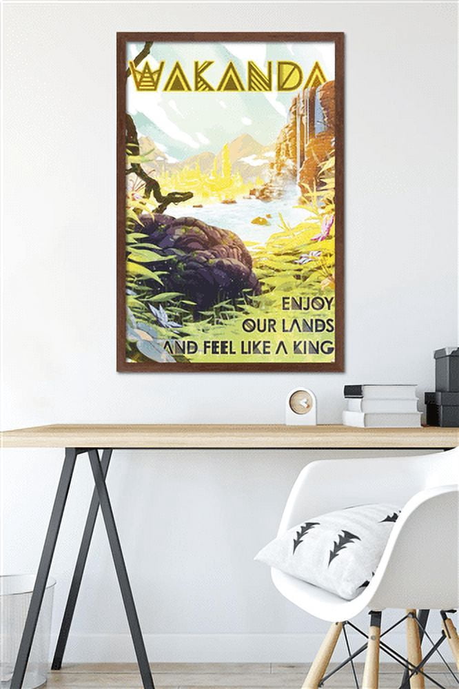Marvel: Hero Lands - Wakanda Wall Poster, 22.375" x 34" Framed