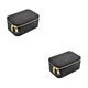 thumbnail image 4 of Joyero Minnieouse Cremallera Compartimento Almacenamiento PU Cuero Pantalla Señora Flannelette Organizador de viaje Negro 2piezas, 4 of 6