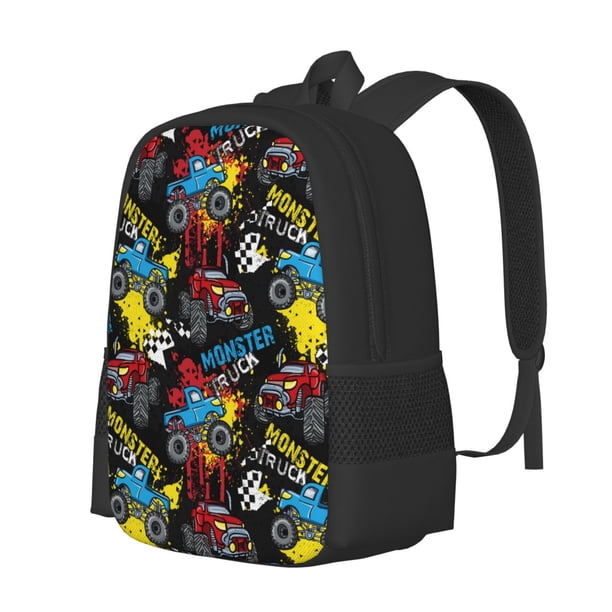 Disketp Monster Car Mochila Minimalista de Gran Capacidad, Mochila de Viaje para Escuela, Trabajo o Uso Diario