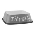 thumbnail image 3 of Pet Bowl Hungry/Thirsty Gray Square (Set of 2), 3 of 3