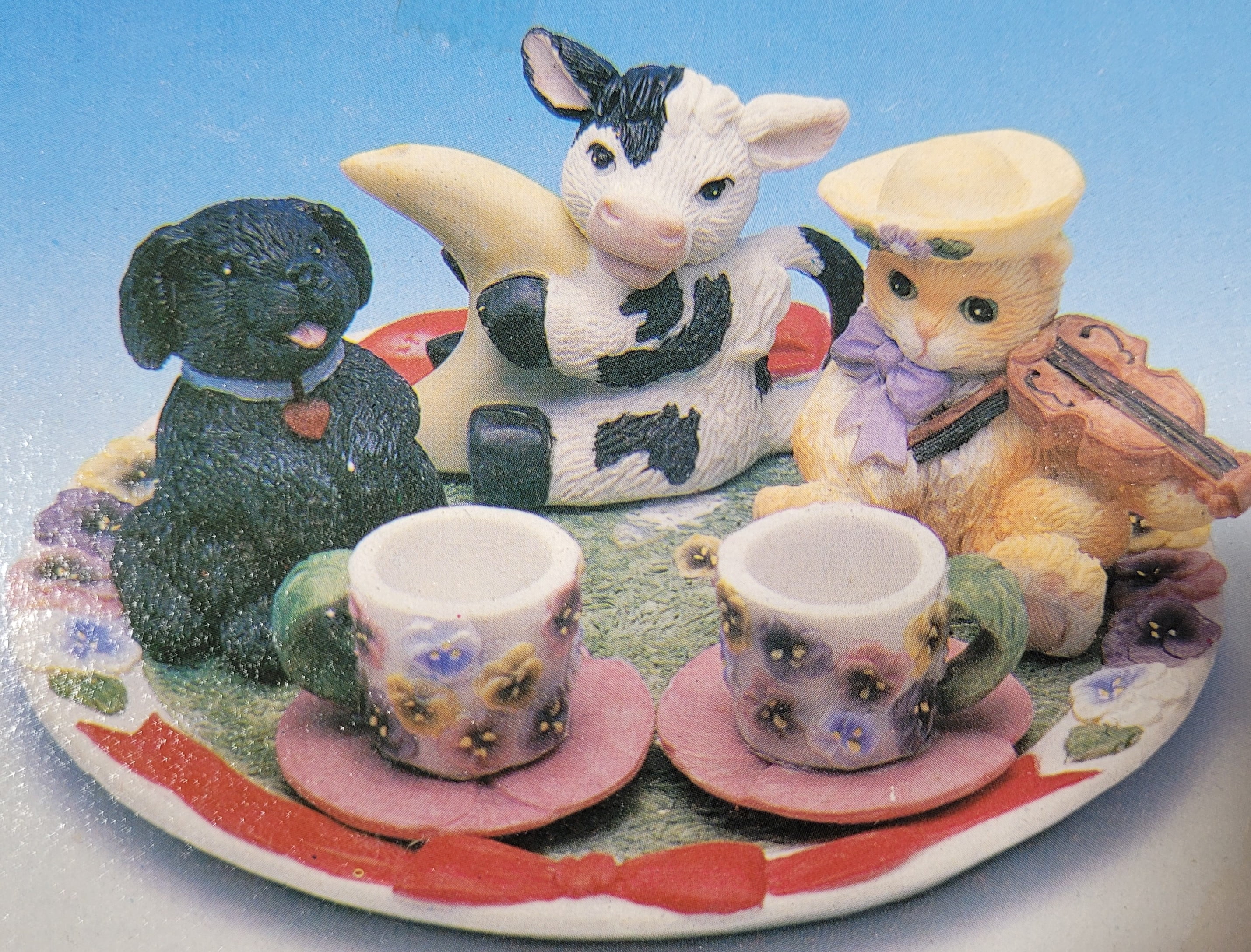 FAO Schwarz Tea Cup Toy - Hand-Glazed Ceramic Set for Kids - 9