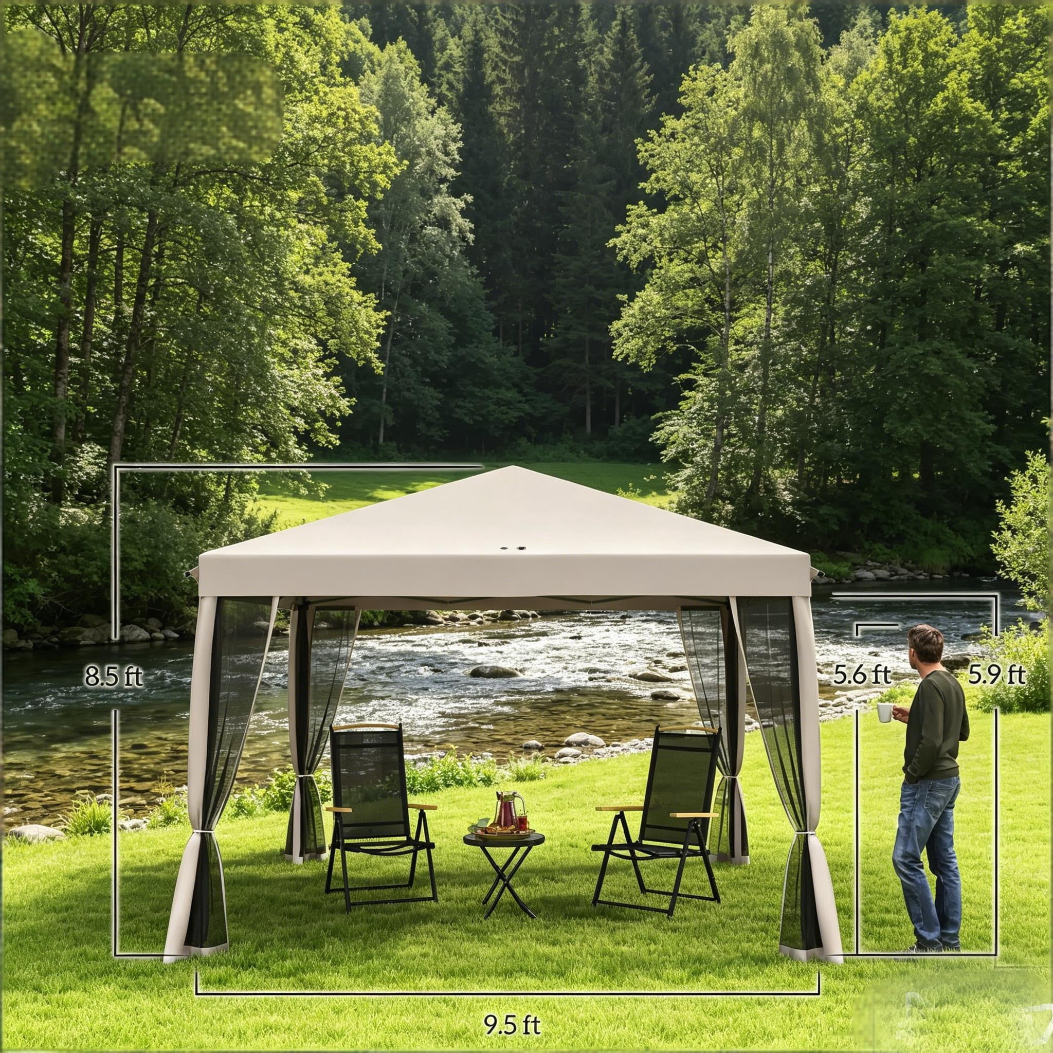 Pop Up Canopy Tent with Netting