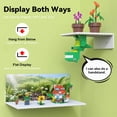thumbnail image 4 of BlissBox 6-Pack Floating Shelves for Wall Compatible with Lego Building Bricks, Flower Garden Theme Background Panel, 5x5.5inch Dual-Sided 16x17 Studs for Toy Brick Storage and Display, White, 4 of 9