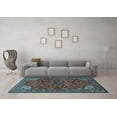 thumbnail image 3 of Ahgly Company Indoor Round Persian Light Blue Traditional Area Rugs, 3' Round, 3 of 4