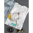 thumbnail image 3 of Cute Cat On The Beach T-Shirt Women -Image by Shutterstock, Female Medium, 3 of 4