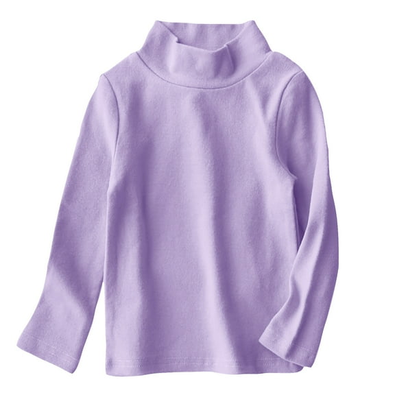 Avrntaa Spring Mock Neck Tops for Toddler Girls Cute Long Sleeve Cotton Shirts Sweet Warm Layer T-Shirt