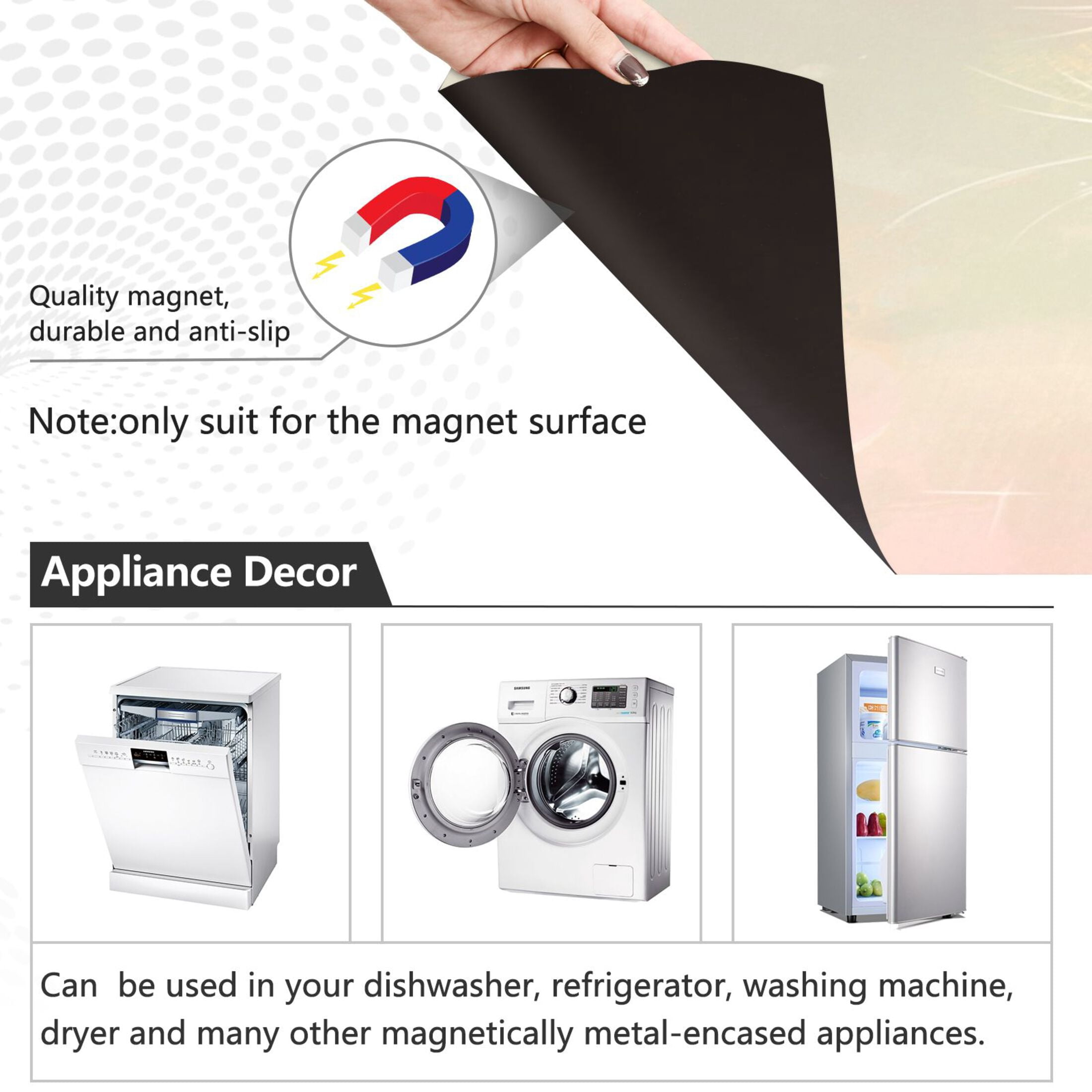 Dishwasher Magnetic Sticker 23x26 Inch Refrigerator Magnetic Sticker Washing Machine Magnetic Sticker Kitchen Panel Magnetic Sticker Home Decor Super Lovely Orange Rabbit