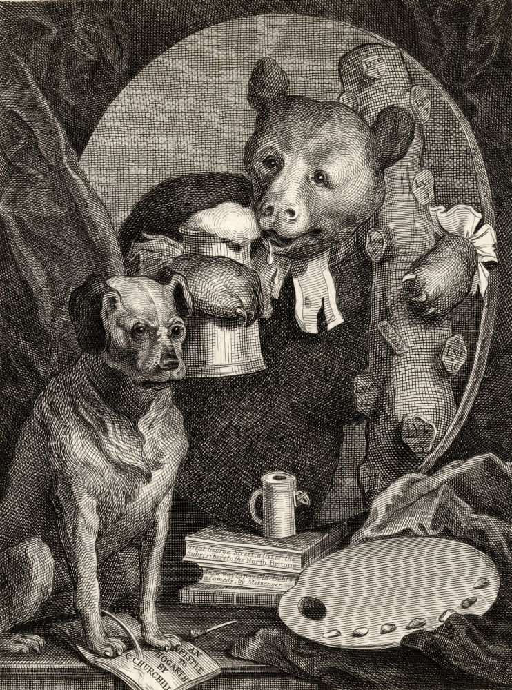 The Bruiser Charles Churchill Once The Reverend In The Character Of A Russian Hercules Engraved By J Mills After Hogarth From The Works Of Hogarth Published London 1833 Canvas Art - Ken Welsh Design