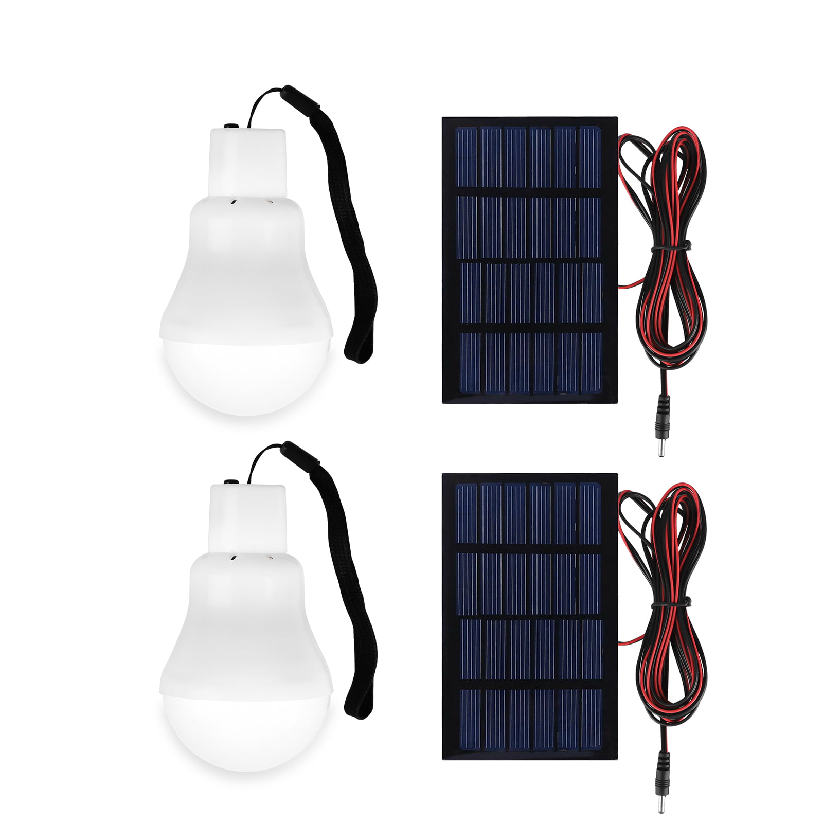 Solar Light Bulb, Solar Lamp Portable LED Light Solar Panel Powered Rechargeable Lights for Home