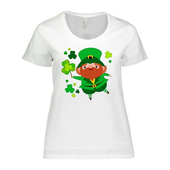 Inktastic Cute Leprechaun for St. Patrick's Day Women's Plus Size T-Shirt